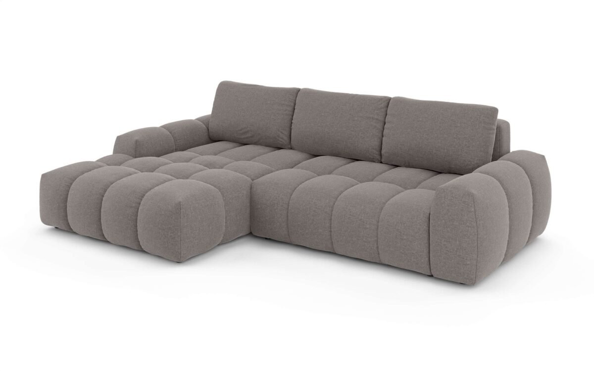 270×166 cm Coffee Linen Compact Sectional Sofa - Image 2