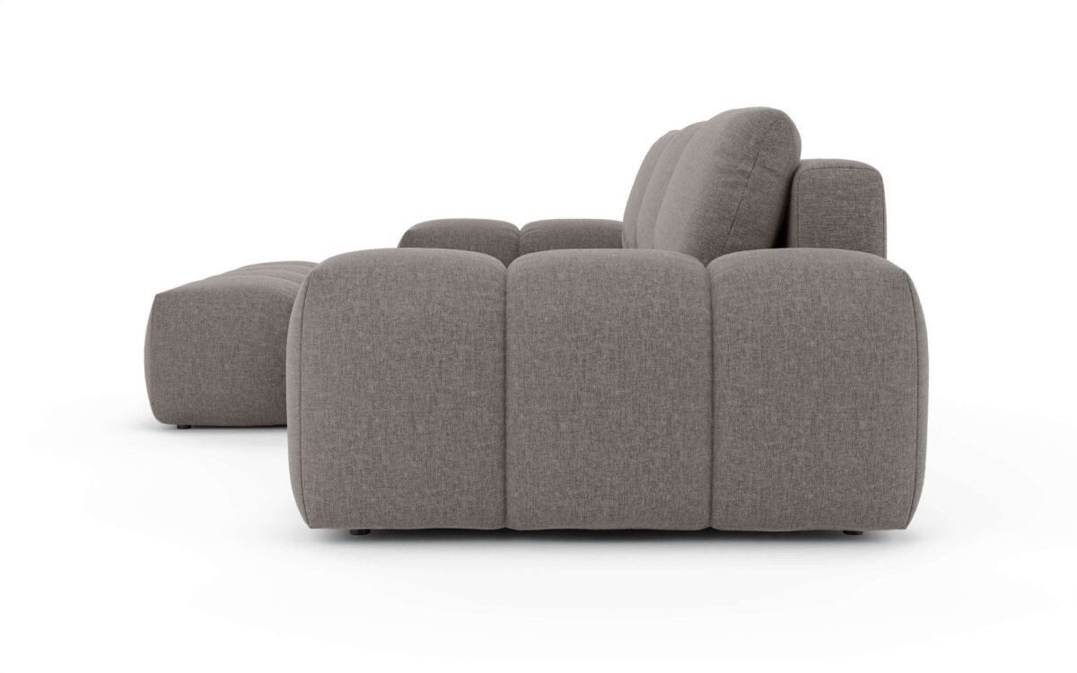 270×166 cm Coffee Linen Compact Sectional Sofa - Image 3