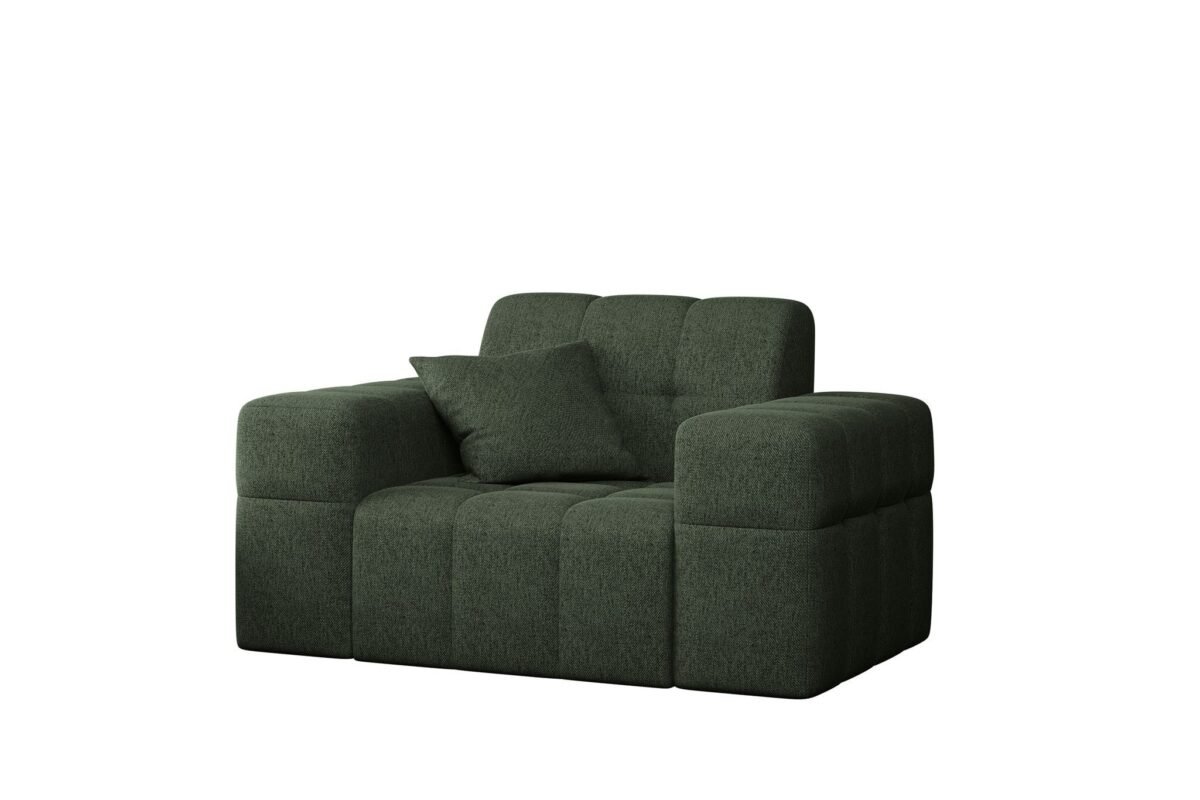 bede4752-0e03-4594-a636-7cd1274b12fe 120×92 cm Olive Green Linen Armchair - Image 1