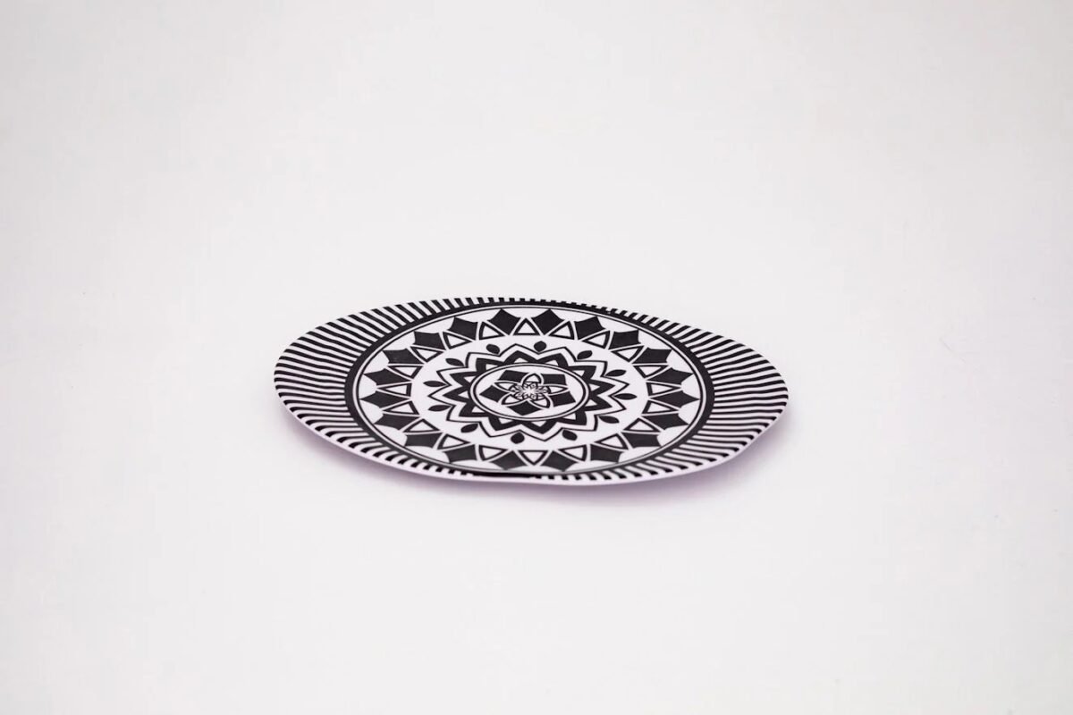 Matte Ridged Dinner Plate Set - 6 Pieces - 30 cm - Image 1