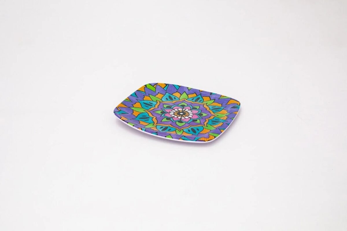 Square Side Plate Set - 6 Pieces - 22 × 22 cm - Image 1
