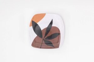 ⁦طقم أطباق جانبية مربعة 6 قطع - 22 × 22 سم⁩ - الصورة ⁦2⁩
