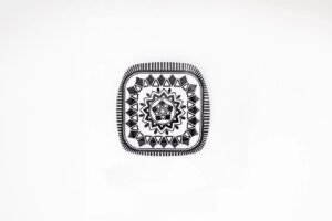 ⁦طقم أطباق جانبية مربعة 6 قطع - 18 × 18 سم⁩ - الصورة ⁦2⁩