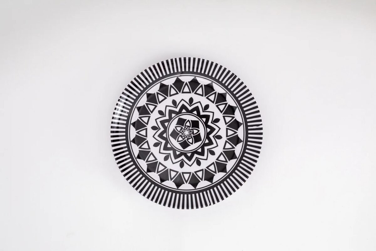 Black & White - Dinner Plate Set - 26 cm - Image 2
