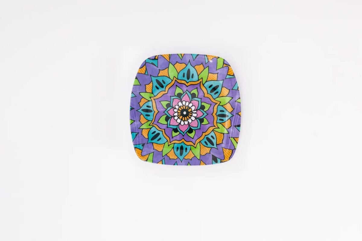 Square Side Plate Set - 6 Pieces - 18 × 18 cm - Image 2