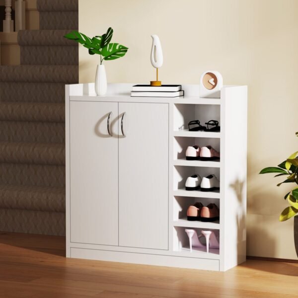 110×110 cm White Modern Shoe Cabinet