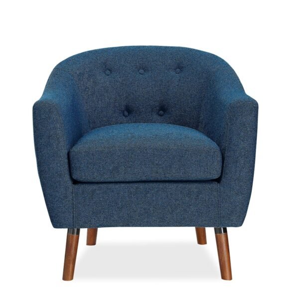 76×73 cm Navy Blue Linen Armchair